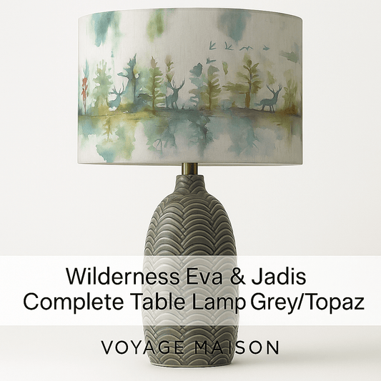 Voyage Maison (Riva Home) Voyage Maison Lamp Bundle Wilderness Eva & Jadis Complete Table Lamp Grey / Topaz by Voyage Maison