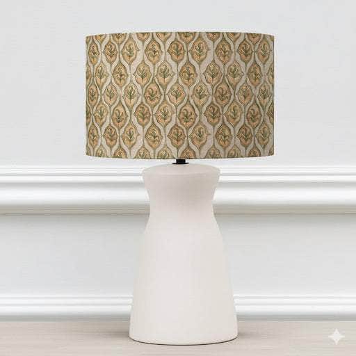 Voyage Maison (Riva Home) Voyage Maison Lamp Bundle ZEPHYR EVA HAND ROLLED SHADE & ALBURY BASE | LOTUS | ECRU | COMPLETE CERAMIC TABLE LAMP by Voyage Maison