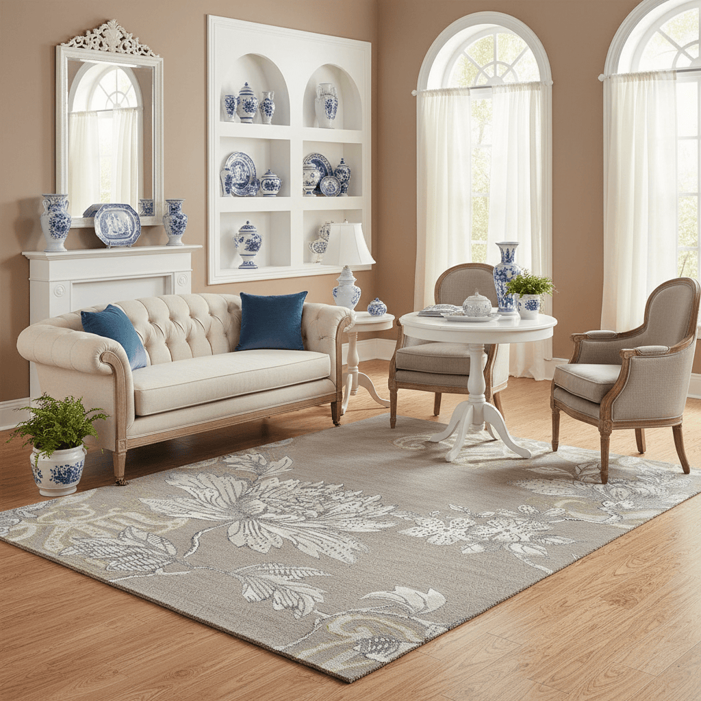 Wedgwood (Brink & Campman) Designer Rugs 120 centimetres by 180 centimetres (approx. 3 foot 11 inches by 5 foot 11 inches) / Fabled Floral WEDGWOOD FABLED FLORAL AREA RUG by Brink & Campman