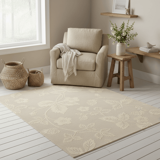 Wedgwood (Brink & Campman) Designer Rugs 120 centimetres by 180 centimetres (approx. 3 foot 11 inches by 5 foot 11 inches) / Tonal WEDGWOOD WILD STRAWBERRY AREA RUG by Brink & Campman