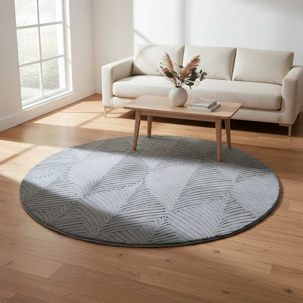 Wedgwood (Brink & Campman) Designer Rugs 150 centimetre Round (approx. 4 foot 11 inches) / Cool Grey WEDGWOOD FOLIA AREA RUG by Brink & Campman