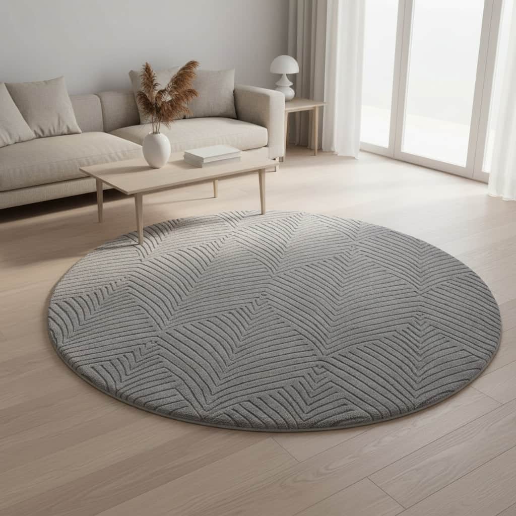 Wedgwood (Brink & Campman) Designer Rugs 150 centimetre Round (approx. 4 foot 11 inches) / Grey WEDGWOOD FOLIA AREA RUG by Brink & Campman