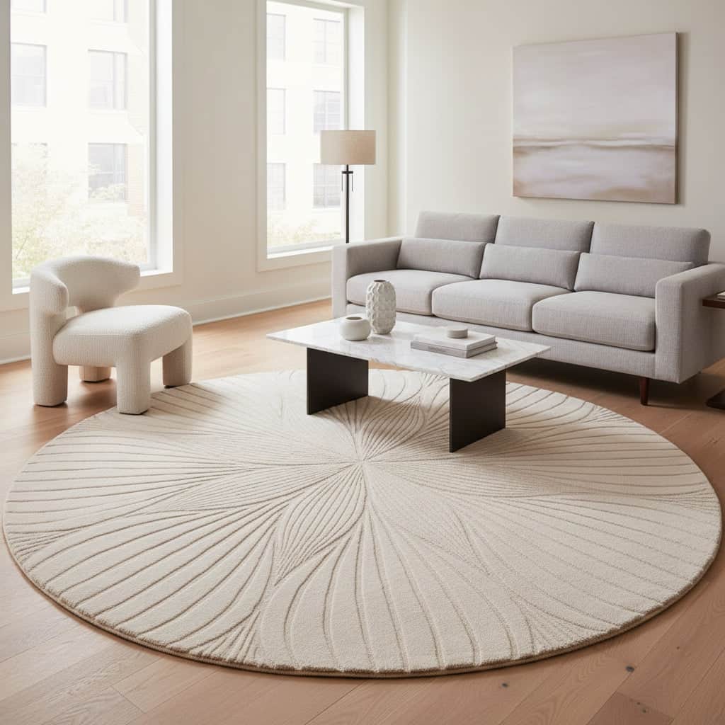 Wedgwood (Brink & Campman) Designer Rugs 150 centimetre Round (approx. 4 foot 11 inches) / Stone WEDGWOOD FOLIA AREA RUG by Brink & Campman