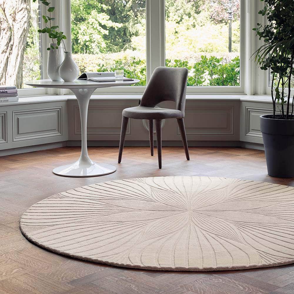Wedgwood (Brink & Campman) Designer Rugs ROUND 150cm / Stone Wedgwood Folia 2.0 Pure New Wool Rug (available in 3 colours) by Brink & Campman