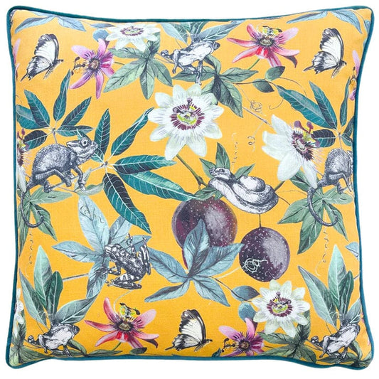 Wylder Cushions Premium Wild Passion feather filled Creatures Cushion Yellow