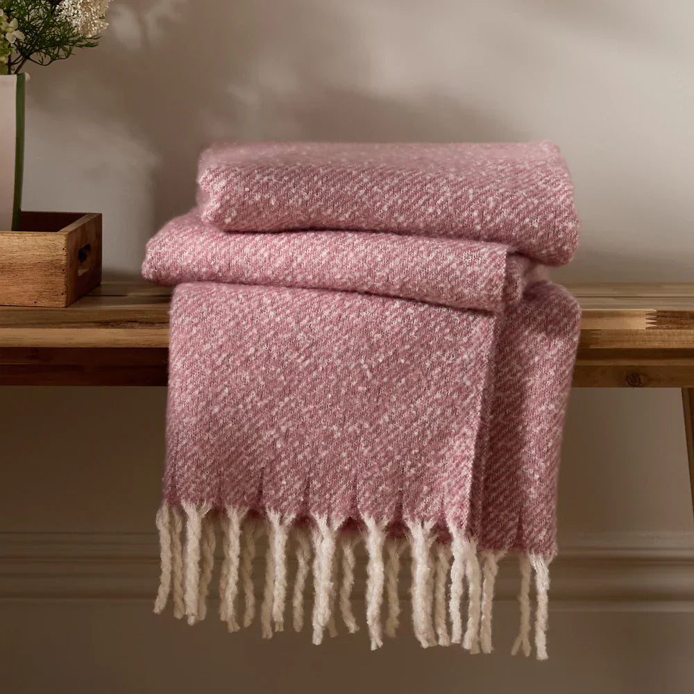 Wylder (Riva Home) Bedspread/Throw Heather ISLA WOVEN TASSELLED THROW by Wylder