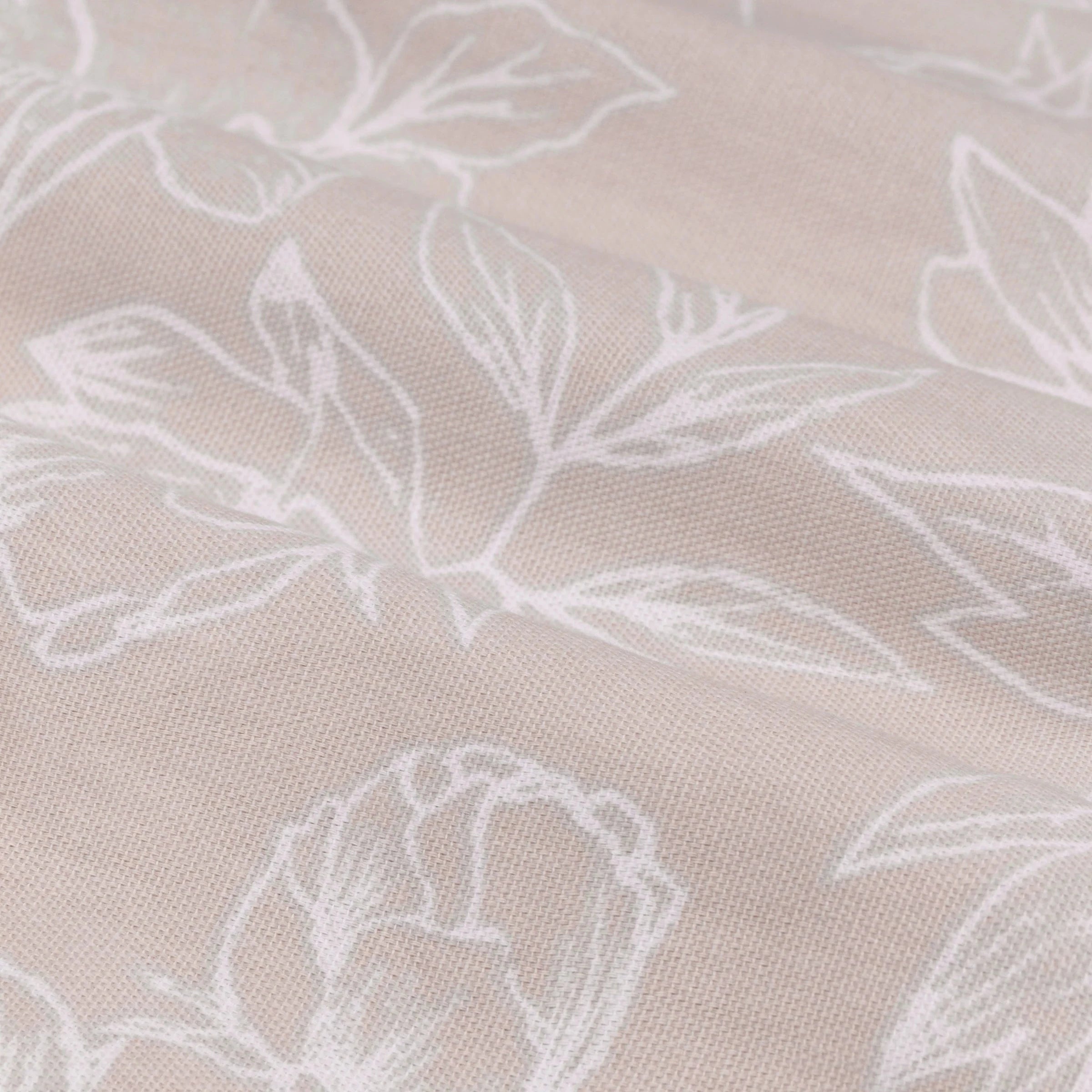 Wylder (Riva Home) Curtains Bella Floral 100% Cotton Lined Eyelet or Pencil Pleat Curtains Natural by Wylder