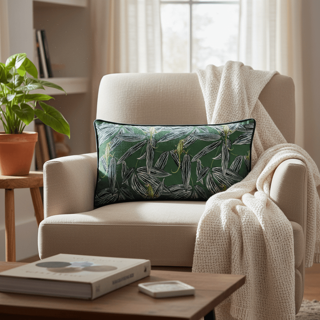 Wylder (Riva Home) Cushions 🦎 Ebon Wilds Nkiru Cushion – Green by Wylder