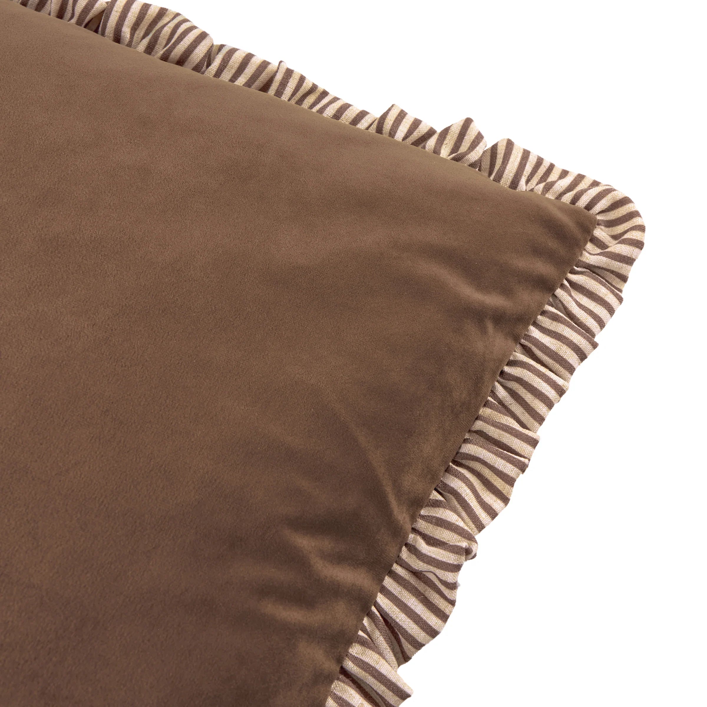 Wylder (Riva Home) Cushions SOLENE RUFFLE MATTE VELVET CUSHION by Wylder