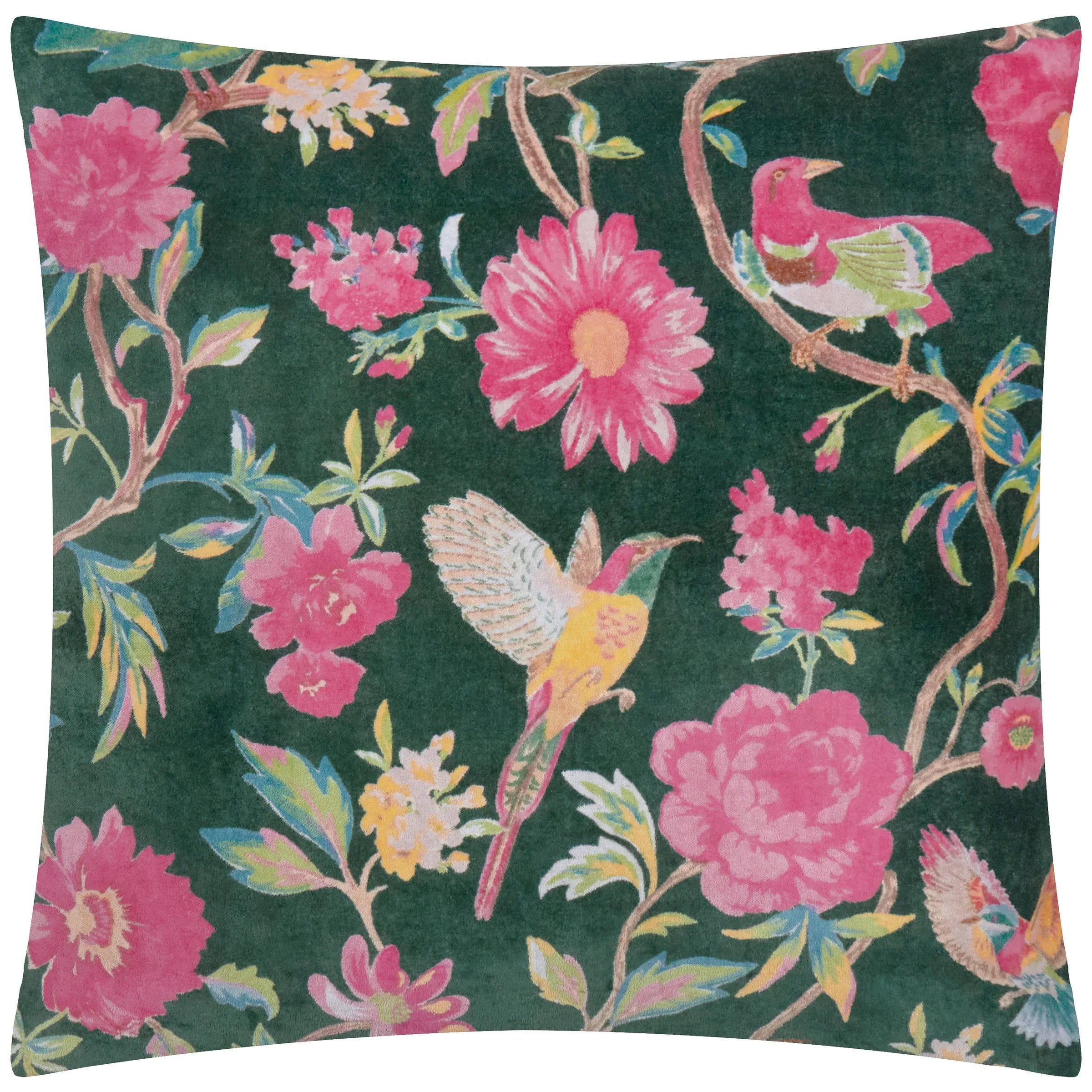 Wylder (Riva Home) Cushions Teal AVIARY 100% COTTON VELVET CUSHION by Wylder
