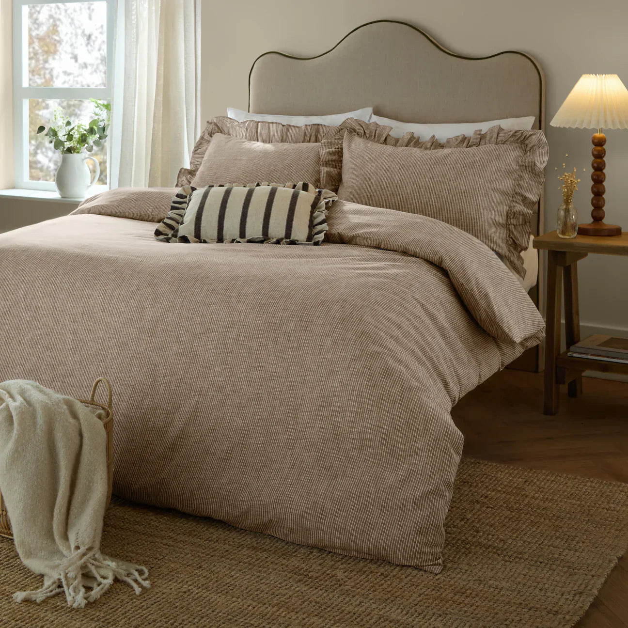 Wylder (Riva Home) Duvet Cover set MARGOT 100% COTTON DUVET COVER SET MOLE by Wylder