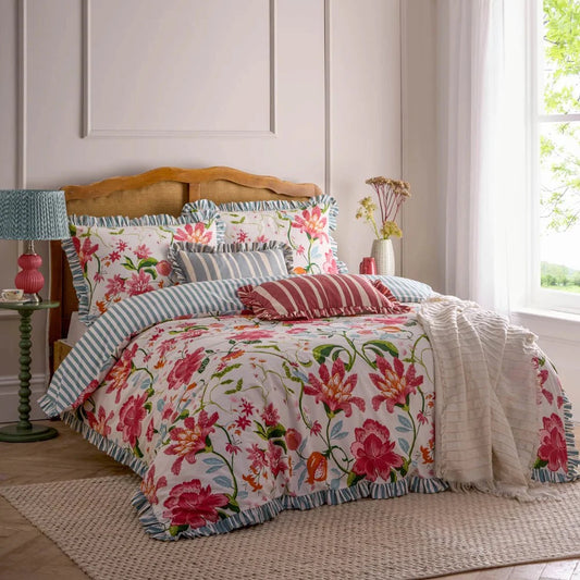 Wylder (Riva Home) Duvet Cover set Wylder Nature Claudia Floral Ruffle Duvet Cover Set Multicolour