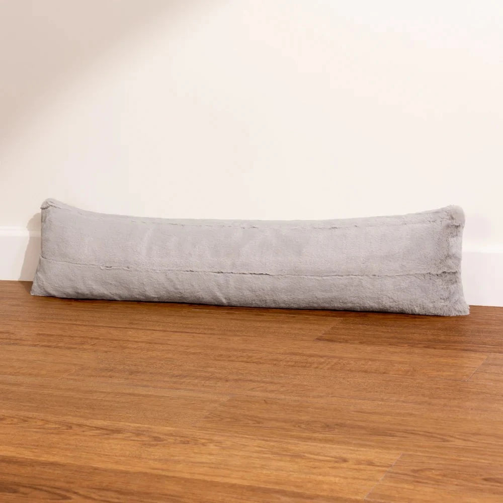 Wylder (Riva Home) Interior Design Range Gray EMPRESS FAUX FUR DRAUGHT EXCLUDER | by Paoletti