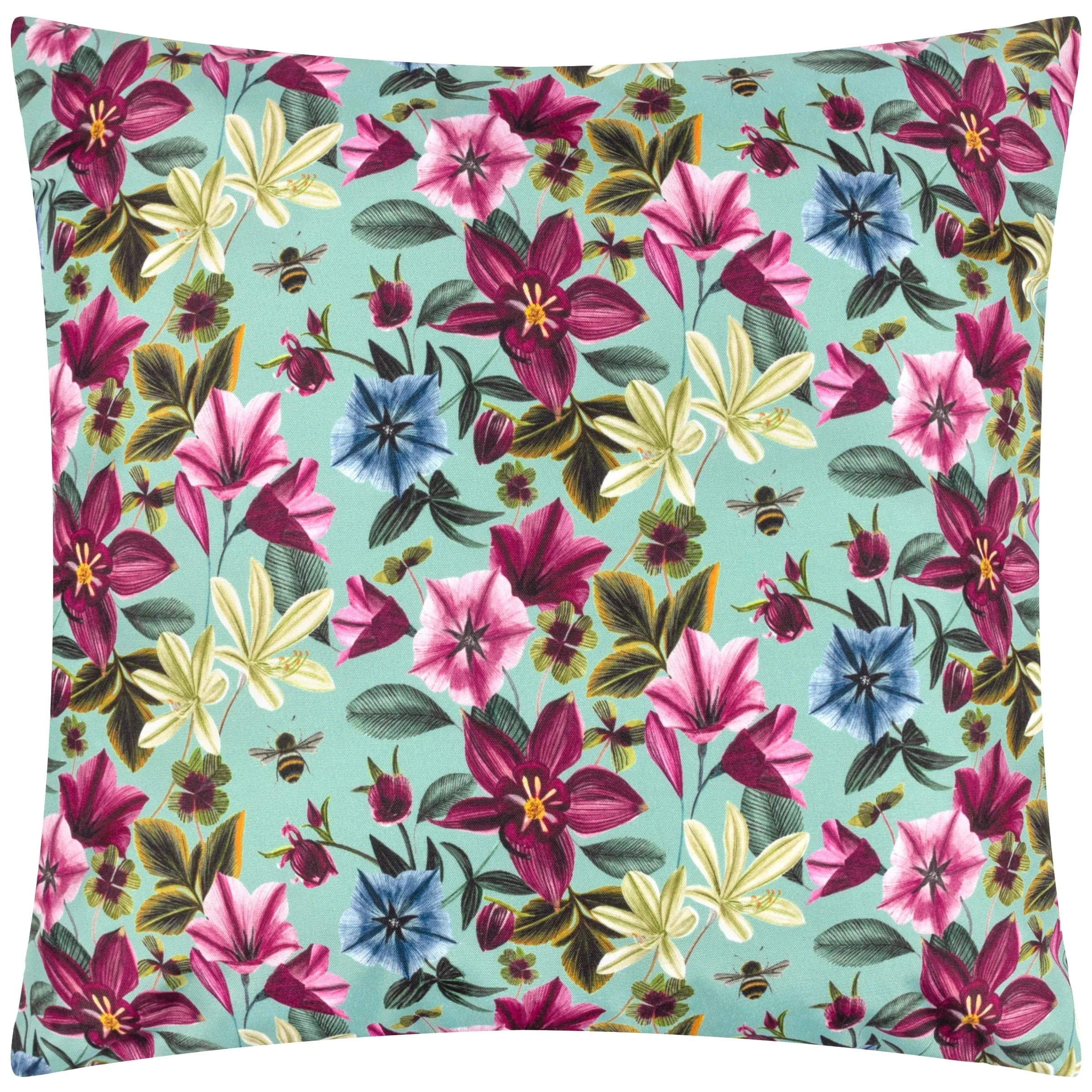 Wylder (Riva Home) Outdoor Cushion Wylder Midnight Garden Birds Outdoor Cushion Aqua