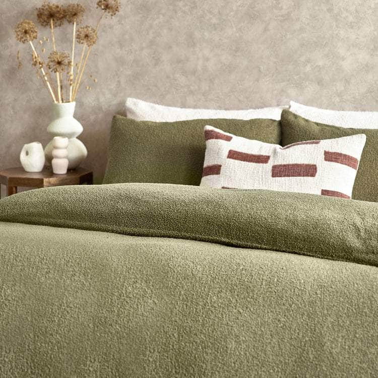 Yard (Riva Home) Bedspread BOUCLE DUVET COVER SET | OLIVE | by Yard