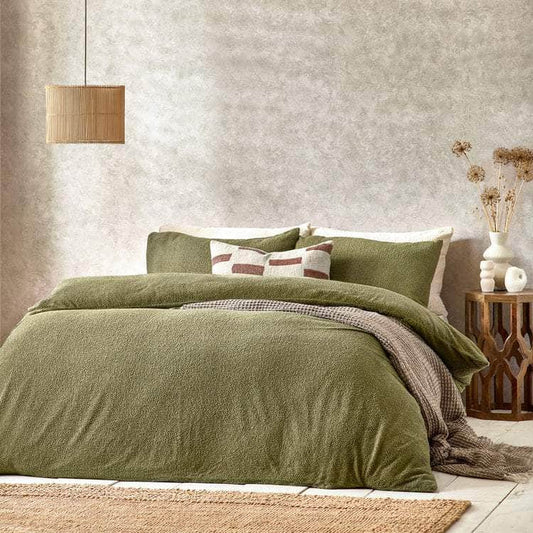 Yard (Riva Home) Bedspread BOUCLE DUVET COVER SET | OLIVE | by Yard