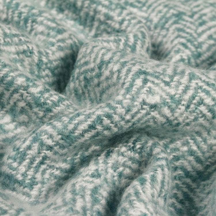 Yard (Riva Home) Bedspread WEAVER HERRINGBONE THROW | TEAL | by Furn.