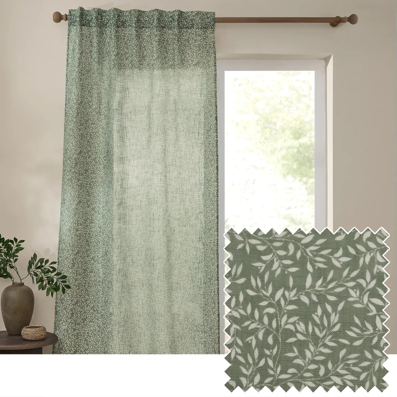 Yard (Riva Home) Curtains Forest / 140cm x 250cm PERRIE LEAF SHEER WOVEN CURTAIN PANEL
by Yard