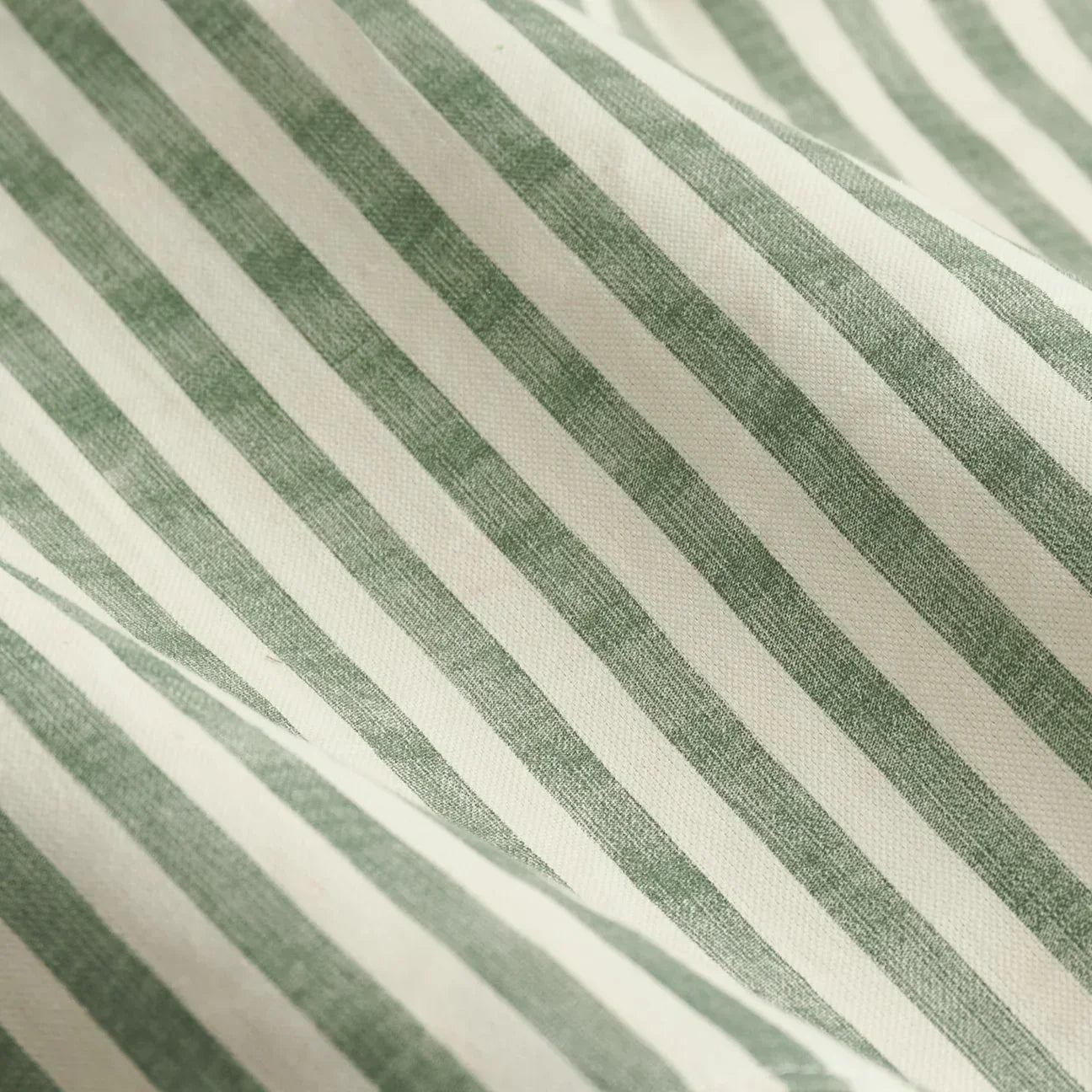 Yard (Riva Home) Curtains HEBDEN STRIPED 100% COTTON LINED CURTAINS FOREST GREEN by Yard