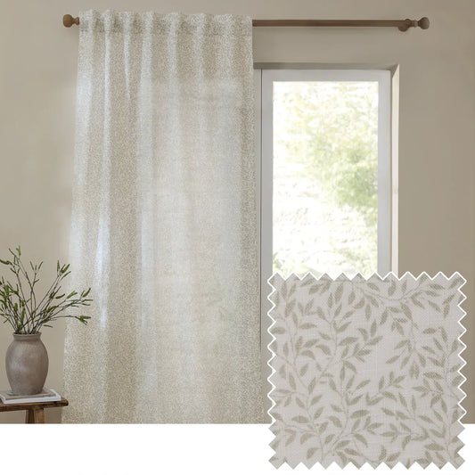 Yard (Riva Home) Curtains Natural / 140cm x 250cm PERRIE LEAF SHEER WOVEN CURTAIN PANEL
by Yard