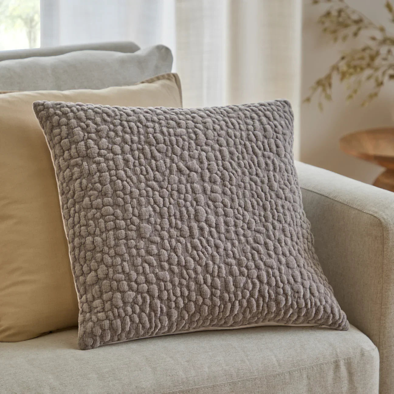 Yard (Riva Home) Cushions Slate PEBBLE TEXTURED CHENILLE CUSHION by Yard.