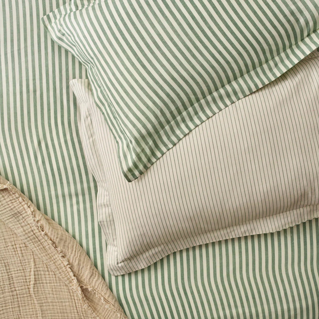 Yard (Riva Home) Duvet Cover set Hebden Stripe 100% Cotton Duvet Cover Set Forest by Yard