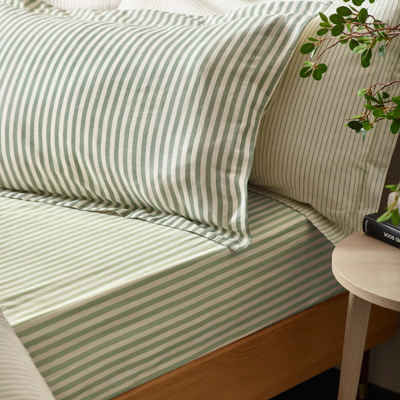 Yard (Riva Home) Duvet Cover set Hebden Stripe 100% Cotton Duvet Cover Set Forest by Yard