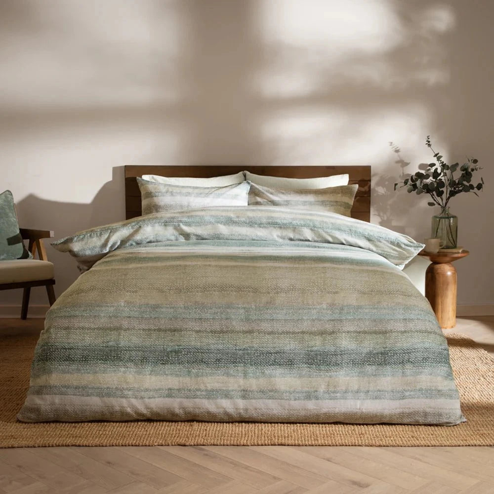 Yard (Riva Home) Duvet Cover set Swift Brushed Cotton Duvet Cover Set Eucalyptus by Yard