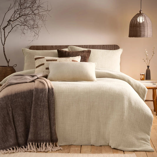 Yard (Riva Home) Duvet Cover set Yard Ribble Acid Washed Duvet Cover Set Natural