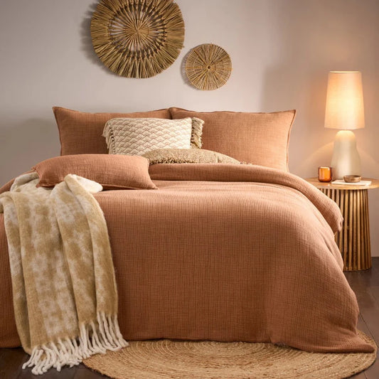 Yard (Riva Home) Duvet Cover set Yard Ribble Acid Washed Duvet Cover Set Pecan