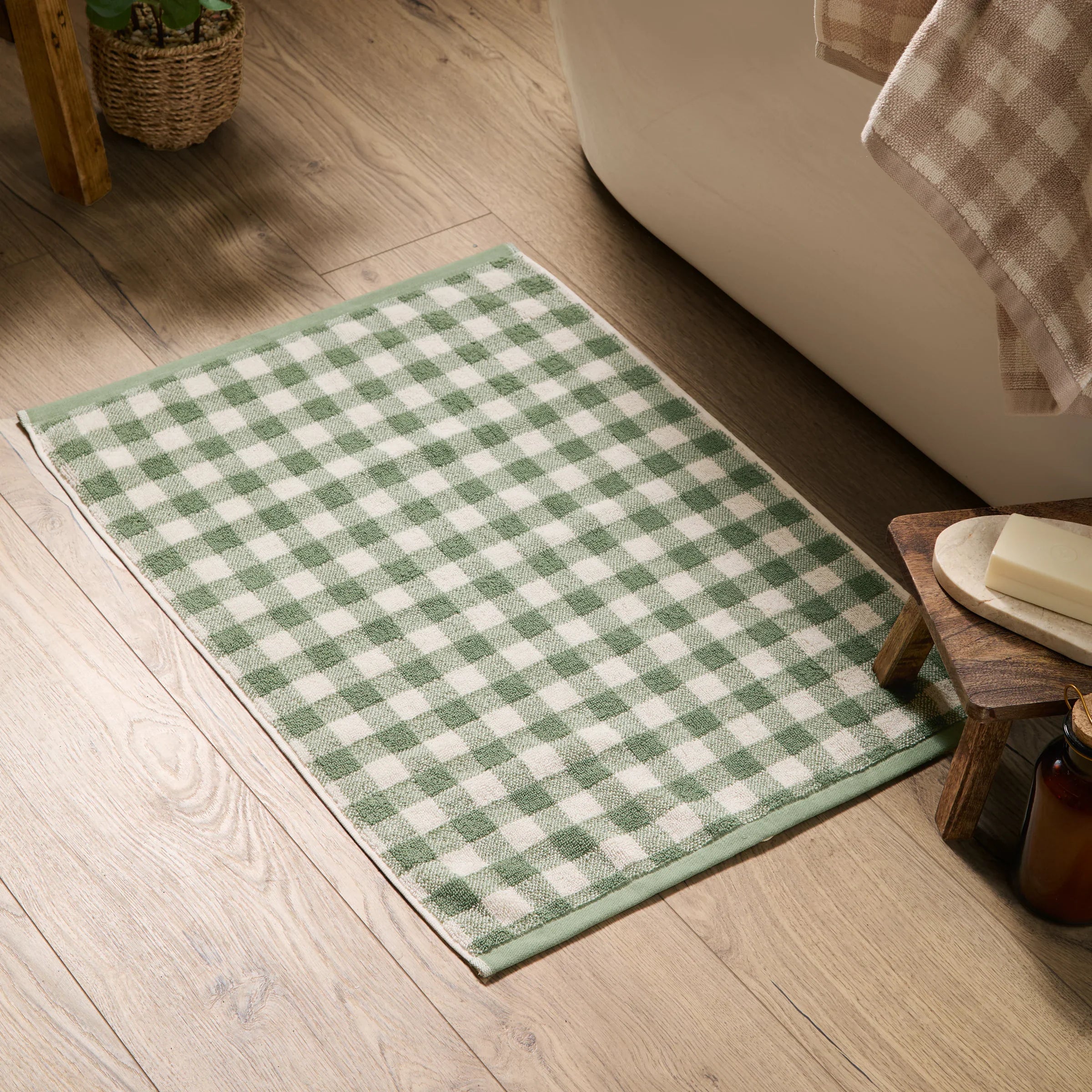 Yard (Riva Home) Home Accessories BARTON GINGHAM CHECK 100% COTTON TOWEL COLLECTION by Yard