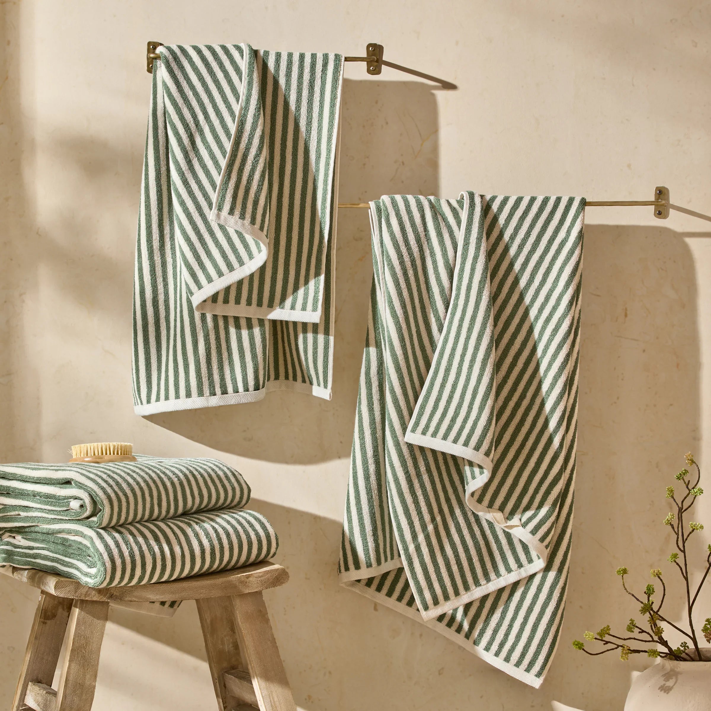 Yard (Riva Home) Home Accessories HEBDEN STRIPED COTTON TOWELS COLLECTION by Yard