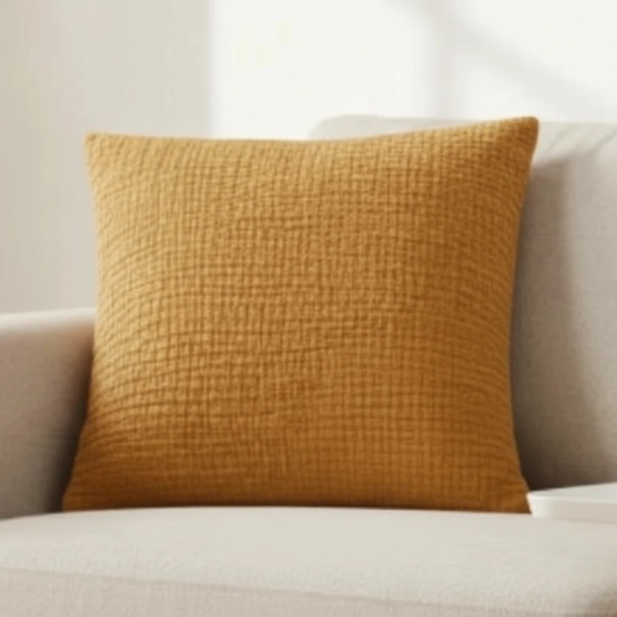 Yard (Riva Home) Yard Cushion Cumin LARK MUSLIN COTTON CUSHION by Yard