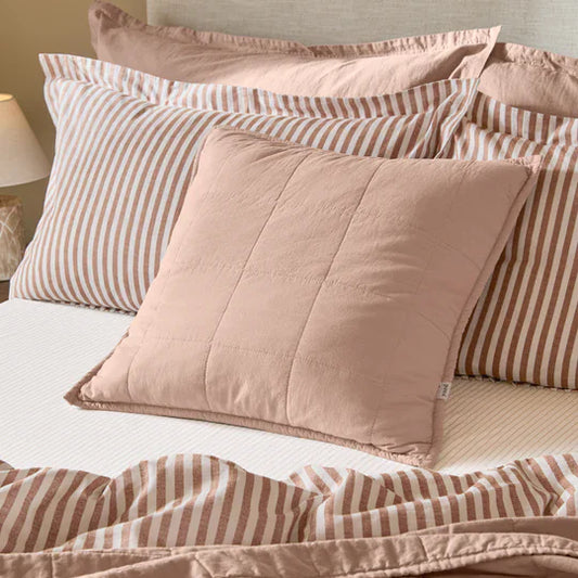 Yard (Riva Home) Yard Cushion HEBDEN QUILTED WASHED COTTON CUSHION by Yard