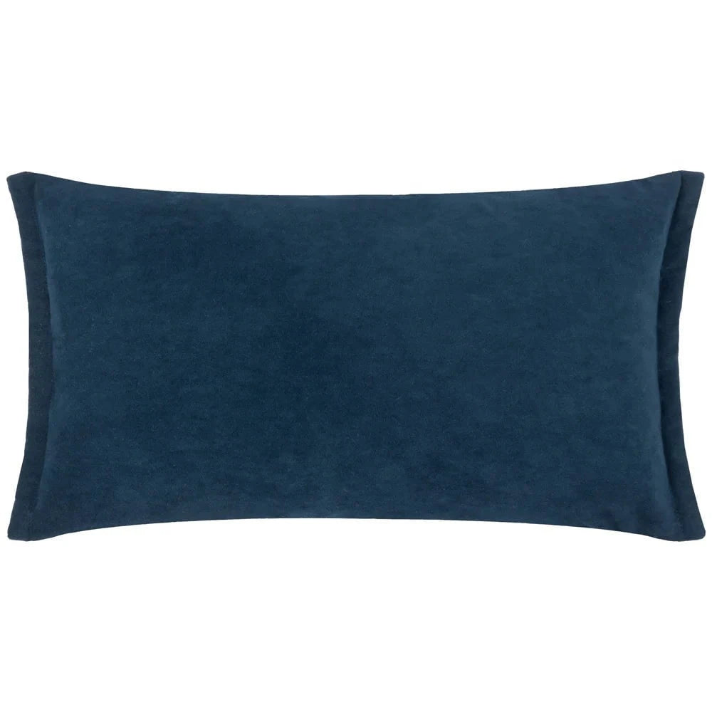 Yard (Riva Home) Yard Cushion Rectangular 30x50cm Yard Merton Square or Rectangular Velvet Cushion Indigo