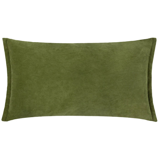 Yard (Riva Home) Yard Cushion Rectangular 30x50cm Yard Merton Square or Rectangular Velvet Cushion Olive Oil