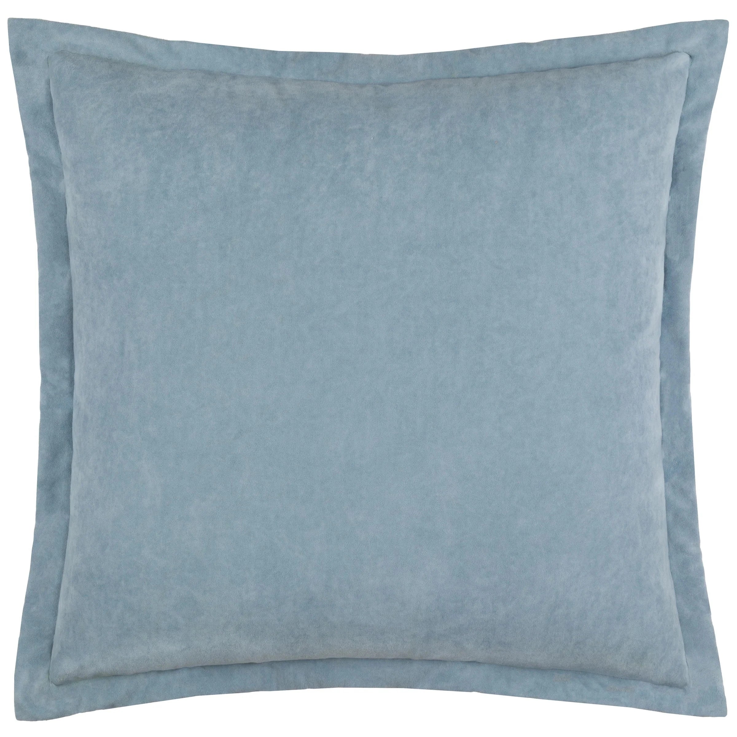Yard (Riva Home) Yard Cushion Square 55x55cm Yard Merton Square or Rectangular Velvet Cushion Dusty Blue