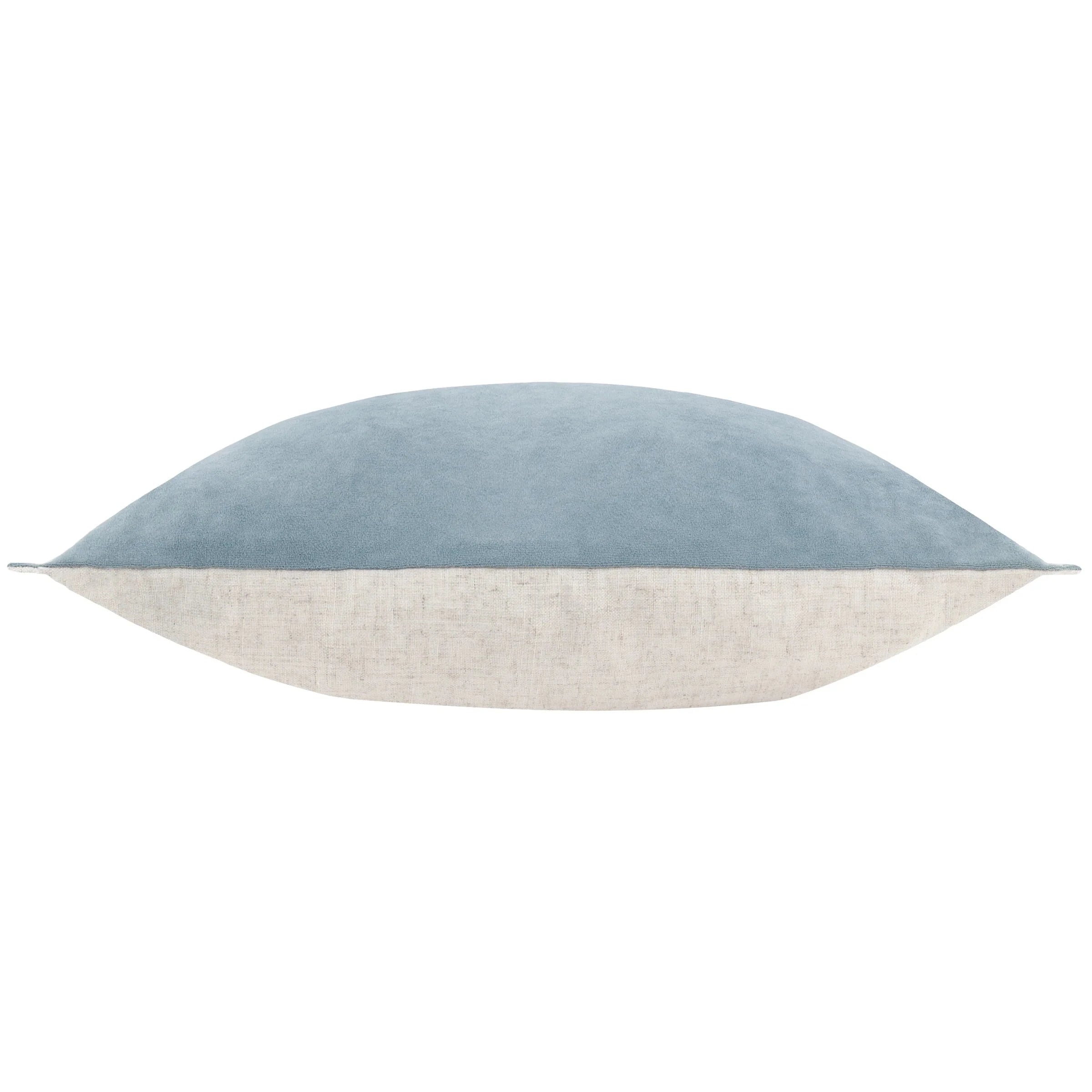 Yard (Riva Home) Yard Cushion Yard Merton Square or Rectangular Velvet Cushion Dusty Blue