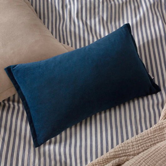 Yard (Riva Home) Yard Cushion Yard Merton Square or Rectangular Velvet Cushion Indigo
