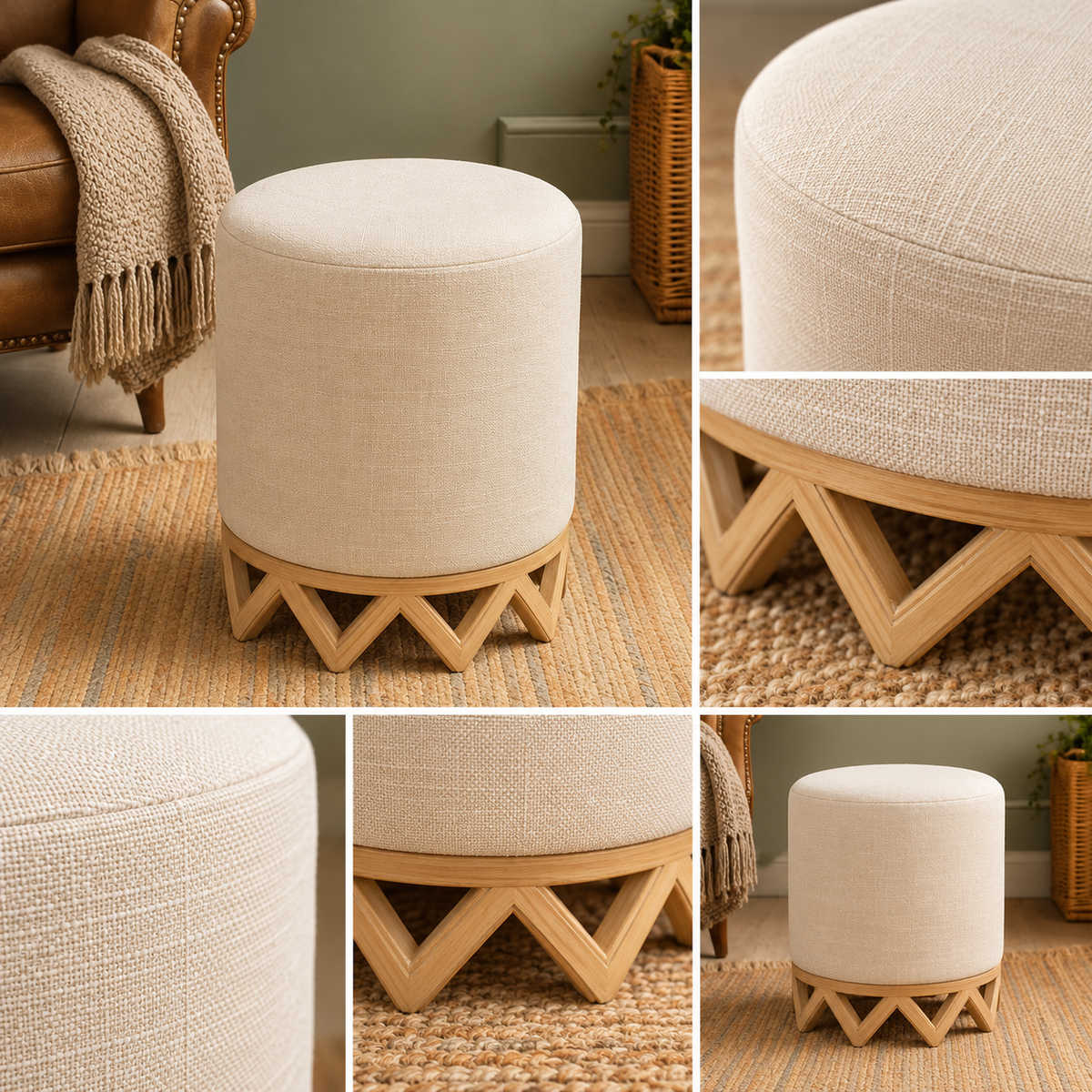 CLARA FOOTSTOOL – OAK by Voyage Maison