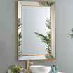 MARBELLA GOLD BEADED RECTANGULAR MIRROR  by GIE