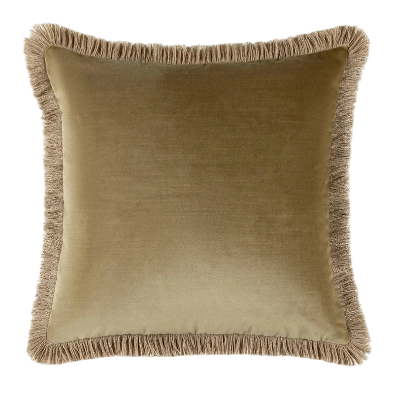 ELODIE VELVET FRINGE CUSHION by Scatter Box
