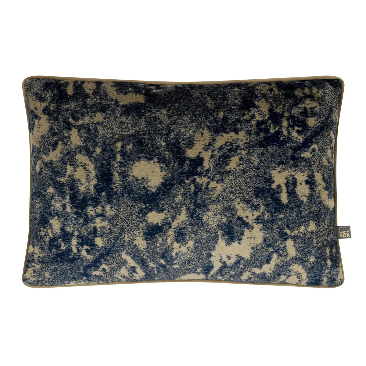 MIRA VELVET CUSHION Navy/Sand by Scatter Box