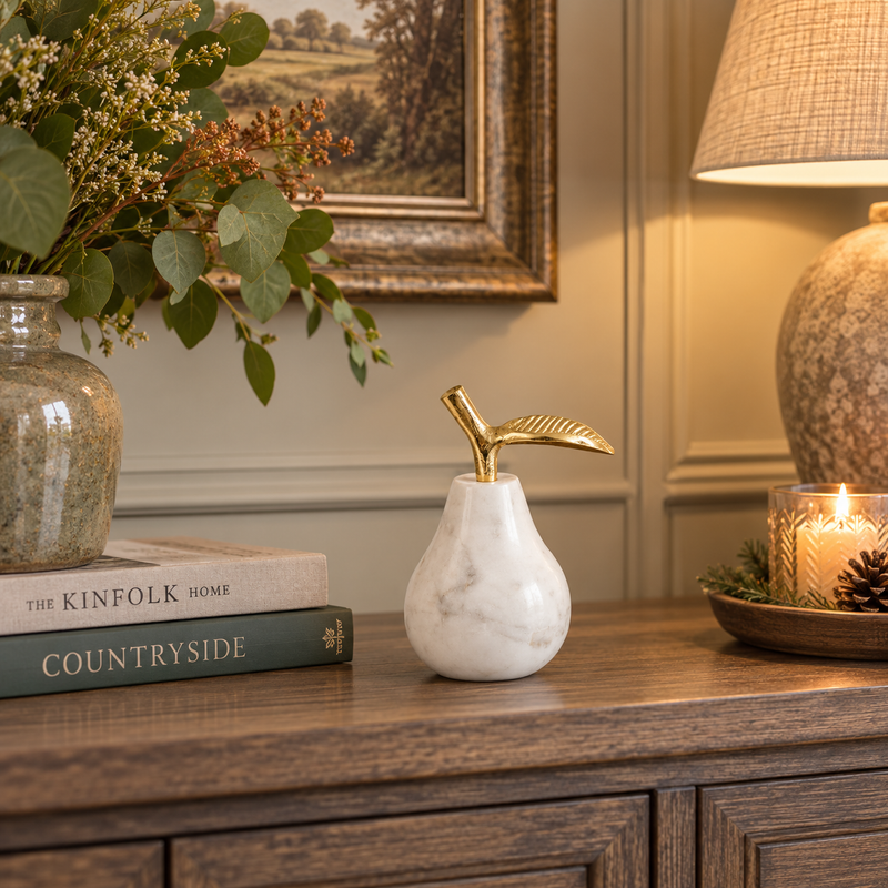 PERLA MARBLE PEAR – WHITE Curated by simply Hazel