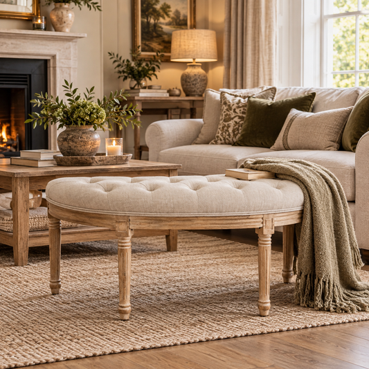ANNETTE BENCH IN NATURAL by Voyage Maison