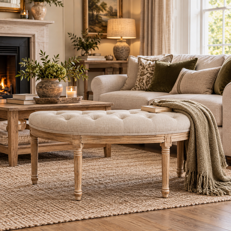 ANNETTE BENCH IN NATURAL by Voyage Maison