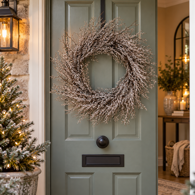 FROSTED TWIG WREATH – 60CM Curated by simply Hazel