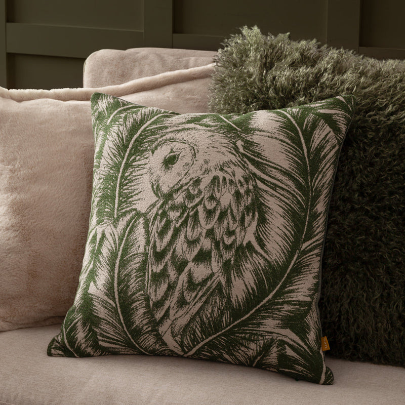 ALBUS JACQUARD CUSHION Green by Wylder