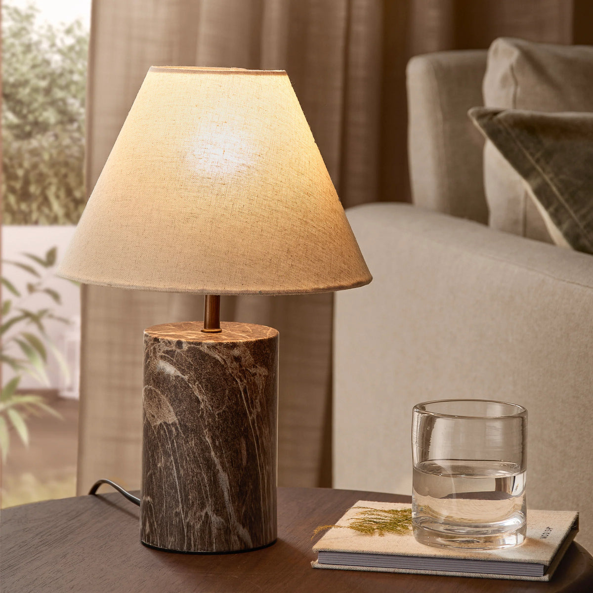 AUSTELL TABLE LAMP – ROSSO, ESPRESSO BROWN & SAND | Yard