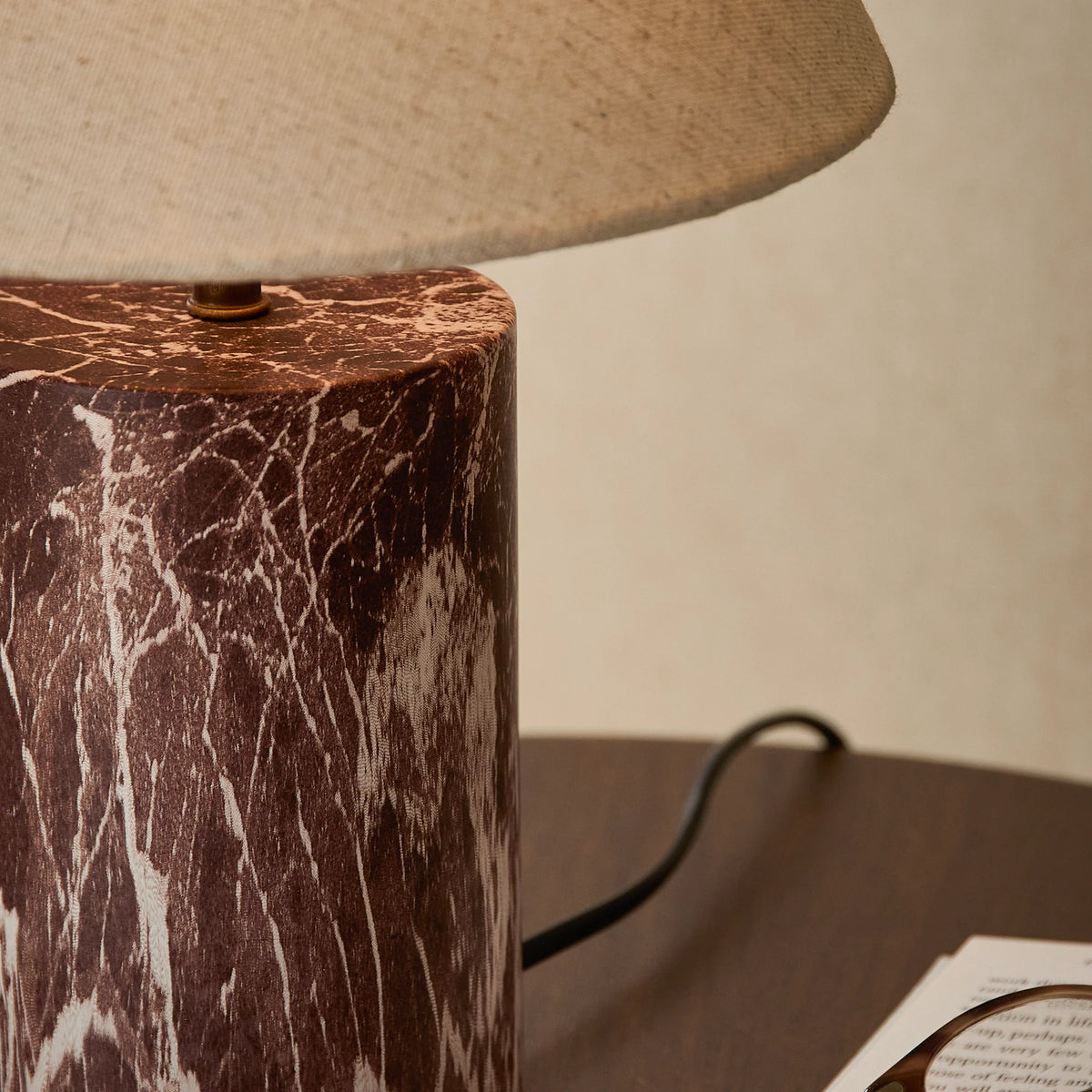 AUSTELL TABLE LAMP – ROSSO, ESPRESSO BROWN & SAND | Yard